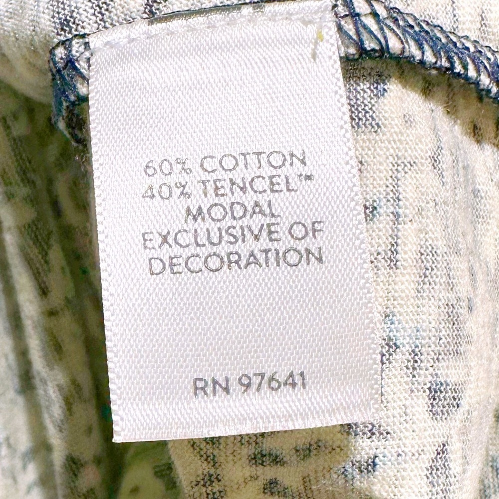 J. Jill Cotton Blend Floral Print Boho Tunic Top In Petite Large Multicolored - Picture 9 of 10